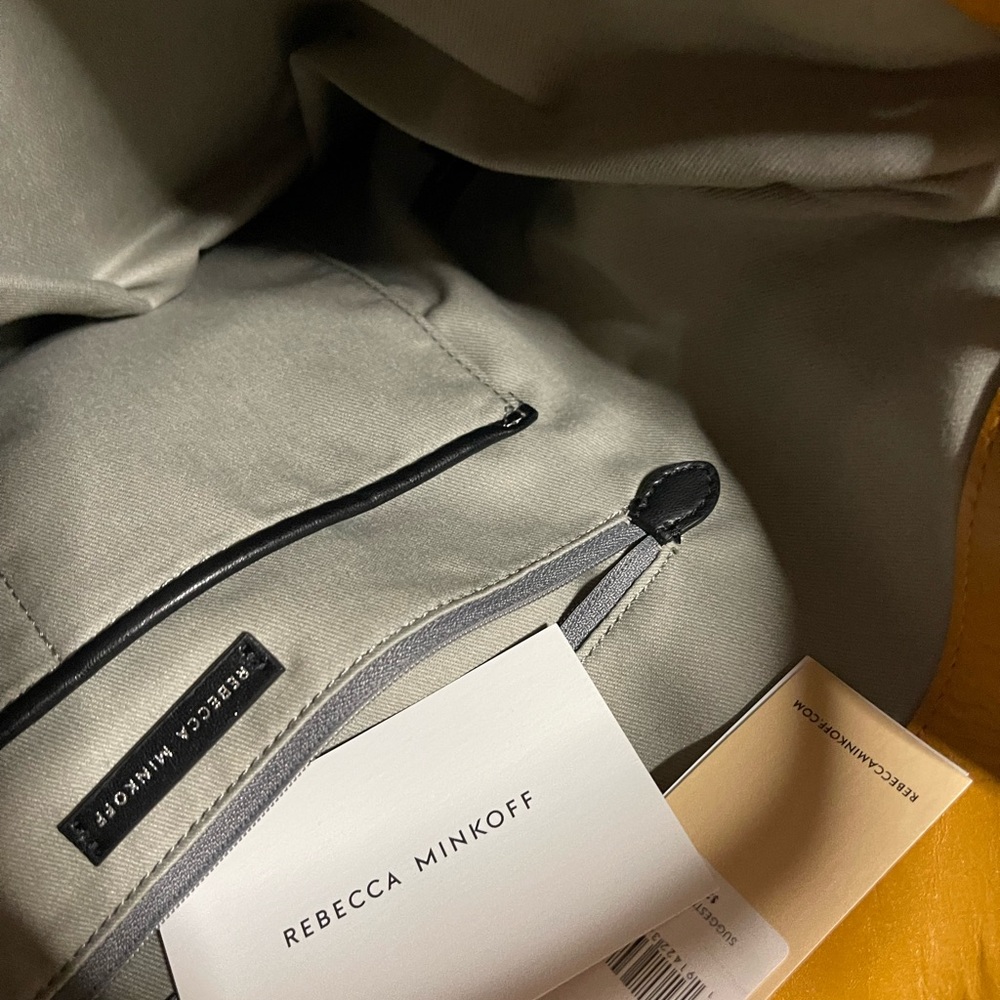 Stunning, yellow mustard suede and leather hobo bag - Picture 3 of 16